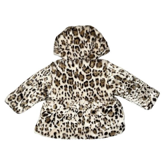 Pistachio Leopard Print Reversible Puffer Coat 2T - Picture 6 of 9
